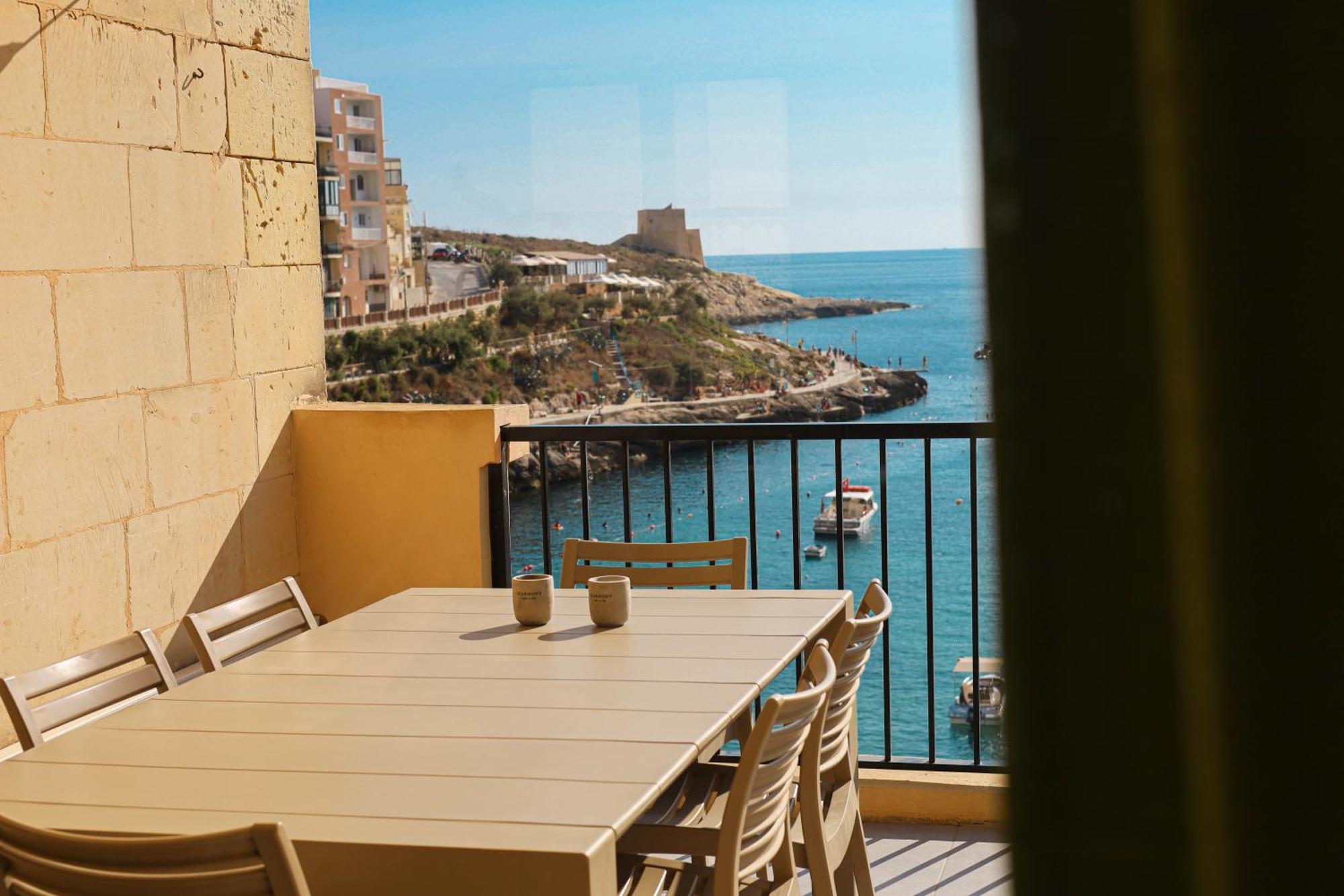 Seafront Duplex Penthouse With Terrace Overlooking Bay Xlendi
